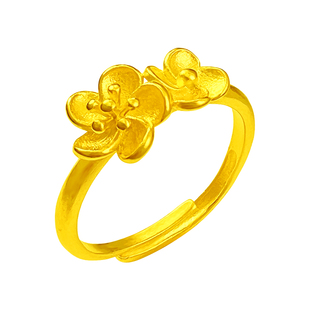 右米女士开口可调节磨沙金戒指女久不褪色镀黄金时尚指环多款可选