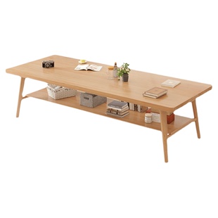 去客厅化大长书桌实木原木学习桌家用沙发阅读桌双层电脑桌工作台