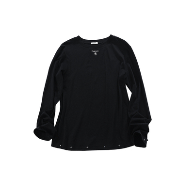 晶咕白标DADATATA【舒适萬搭】新款大码女装微胖mm长袖针织T恤