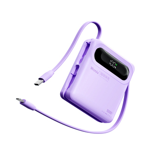 哇牛能量块3号双线充电宝超大容量20000毫安自带线快充超薄小巧便携移动电源适用小米华为苹果官方正品旗舰店