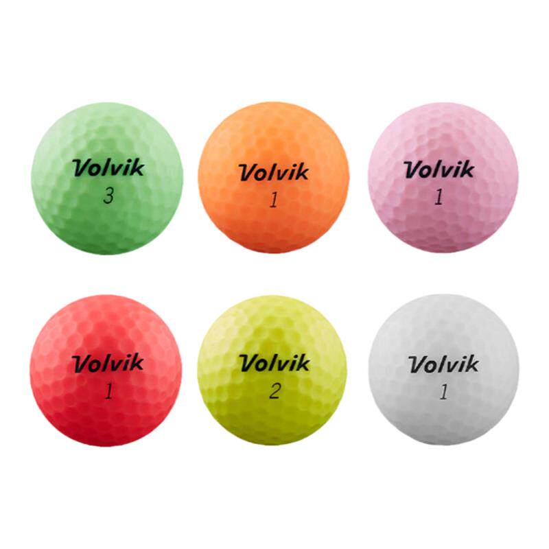 Volvik高尔夫彩球VIMATSOFT两层哑光12粒练习golf礼盒用品