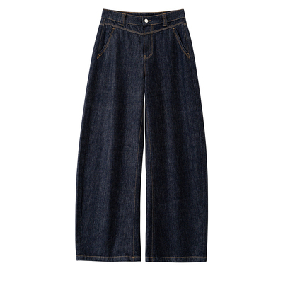 BANANACICI弯刀中腰阔腿牛仔裤