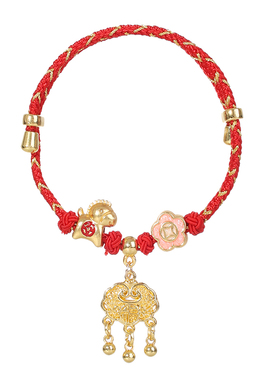 新年红色手绳女马年本命年手链