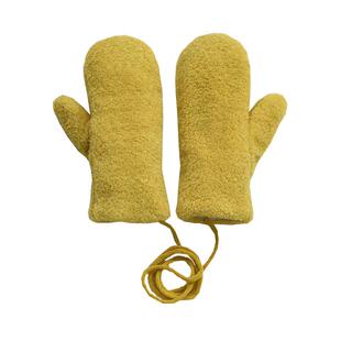 冬男女款加绒加厚保暖平板包指全指连指超暖防寒骑护挂脖兔毛手套