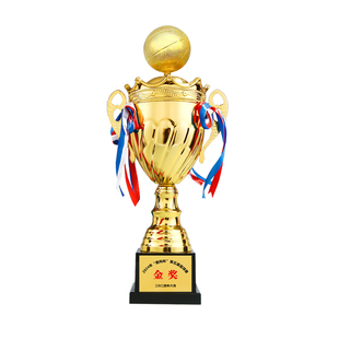 金属篮球奖杯定制定做四柱大奖杯金银铜运动会比赛礼品制作刻字