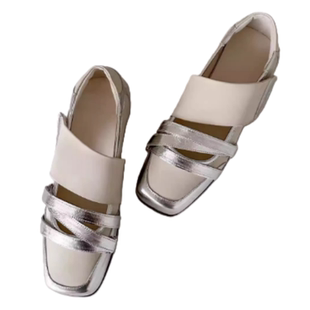 小众韩系运动芭蕾鞋女2026年新款方头浅口玛丽珍鞋气质魔术贴单鞋