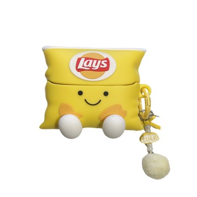 趣味薯片袋子freeclip2代保护壳适用于华为freeclip情侣蓝牙耳机保护套蓝色airpodspro3奶黄卡通7i软壳oppoR4