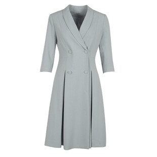 西装连衣裙高级感播音主持女神范礼服正装讲师服装美容师工作服夏