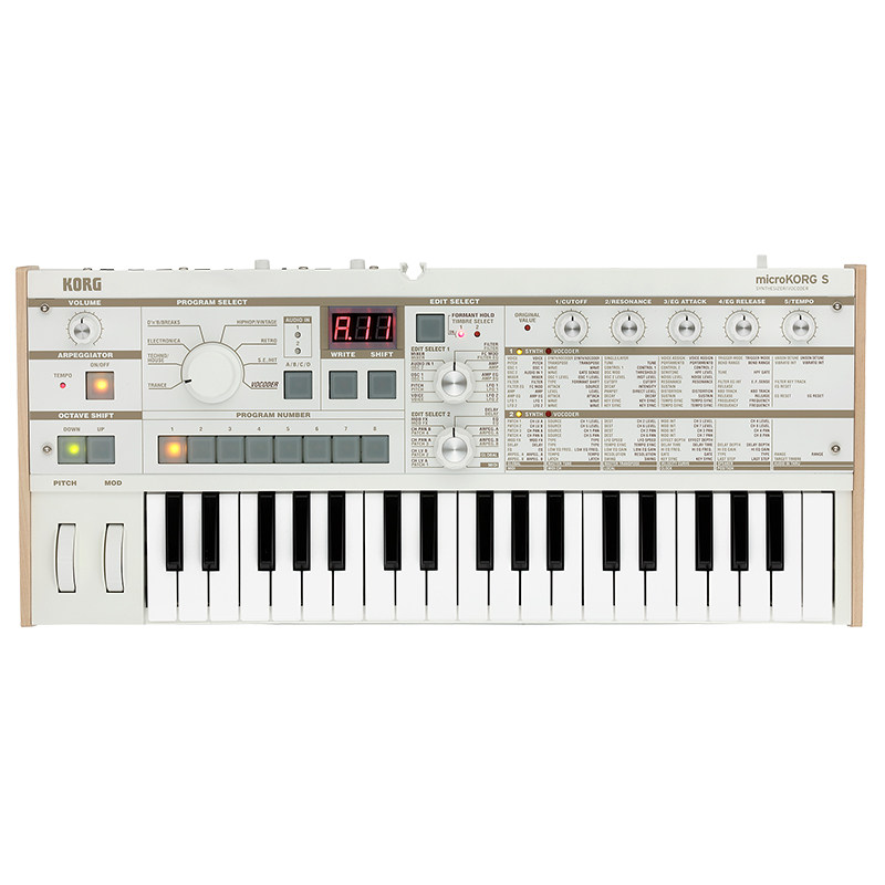 KORG MICROKORG-S小怪兽模拟合成器37键电音键盘MK-1S MIDI键盘