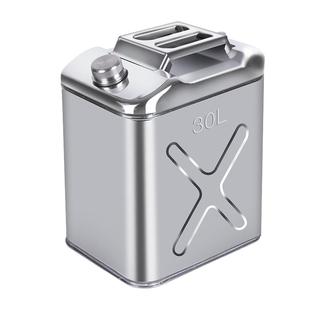 加厚304不锈钢汽油桶油桶30升20升40L方形柴油桶加油壶专用桶油箱