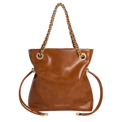 简约抽绳链条托特包CHARLESKEITH