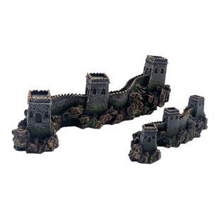 鱼缸造景水族箱装饰摆件假山大小号特色水景布景长城古风装饰套餐