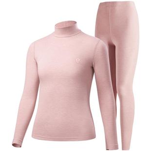 梦特娇青少年女大童半高领羊绒蚕丝德绒保暖内衣儿童秋衣秋裤套装