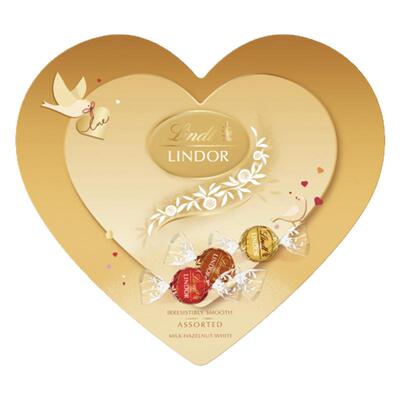 【618抢先购】Lindt/瑞士莲软心巧克力金心礼盒11粒135g节日送礼
