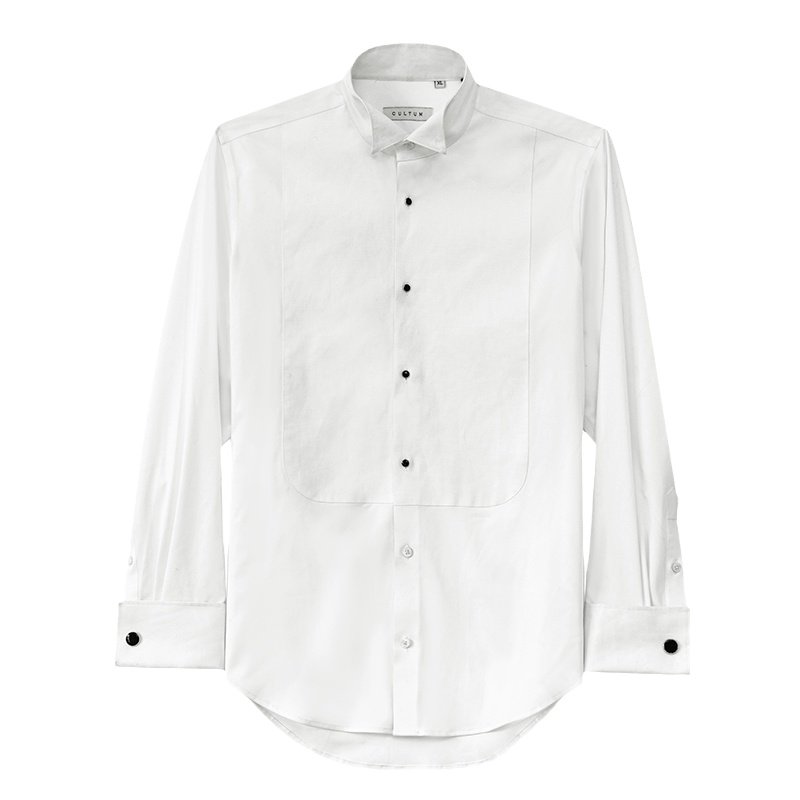 CULTUM ONE DAY舒适亲肤免烫翼领法式衬衫男商务绅士宴会礼服衬衣