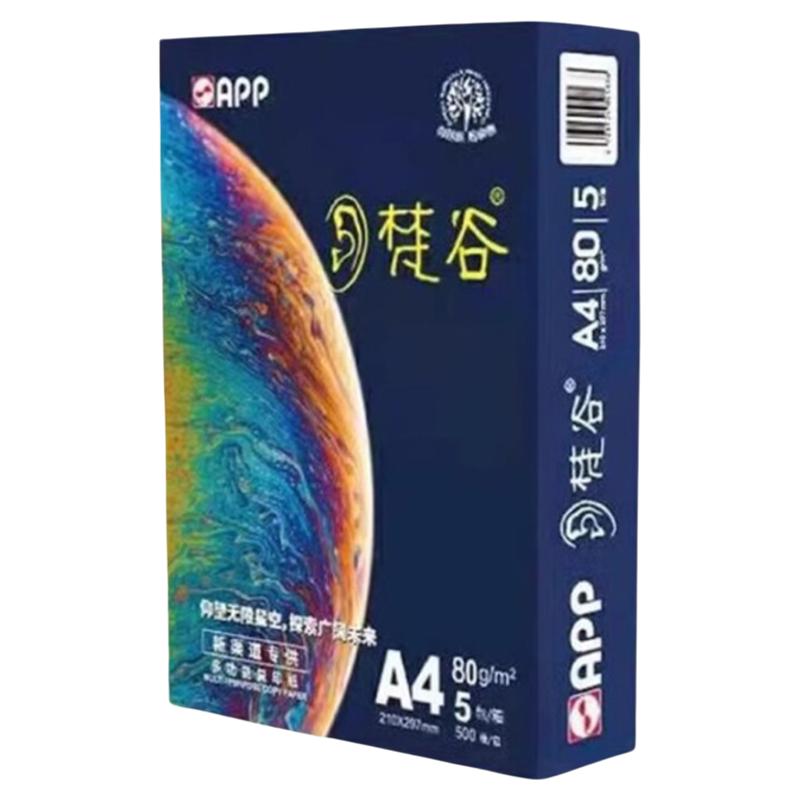 APP 梵谷a4复印纸70g80g多功能办公双面 5包/2500张/箱办公用纸学生用纸整箱