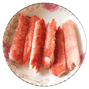 v型蟹柳低脂手撕蟹柳寿司模拟蟹肉棒蟹足棒刺身商用火锅食材200g
