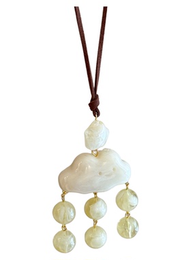 新中式云朵星星串珠流苏复古项链