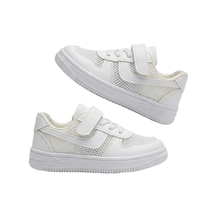 板鞋小白鞋宝宝春夏款儿童环保单鞋男童女童透气魔术贴网鞋休闲鞋