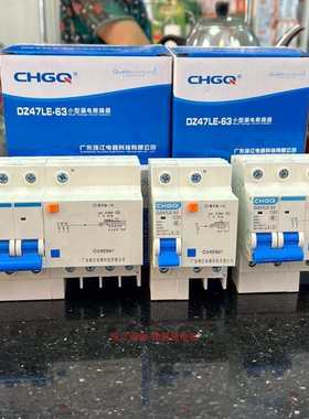 广东珠江漏电保护器2P63A32a断路器带空气开关DZ47家用220V漏保