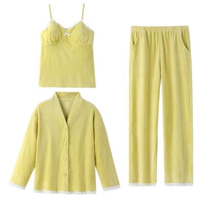 睡衣女士冬季海岛绒家居服