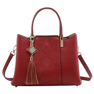 圣米洛结婚妈妈手提包2026新款红色新娘包大容量女士百搭斜挎包