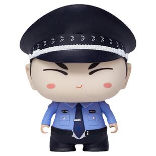 蜀黍家警察手办公安公仔人偶模型玩偶卡通交警桌面车载摆件