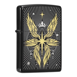 zippo打火机 六翼星芒正版雕刻煤油防风火机男生日告白礼物送男友
