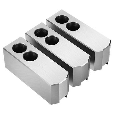 液压卡盘三爪生爪软爪6寸8寸10寸加长车床配附件油压卡爪非标定制