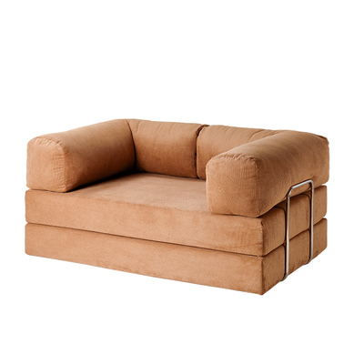 MRLAZY复古灯芯绒布艺沙发客厅公寓简易模块直排双人懒人沙发大床