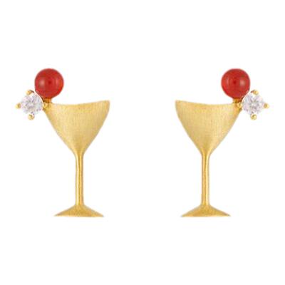 韩国小众设计感高级感酒神耳钉