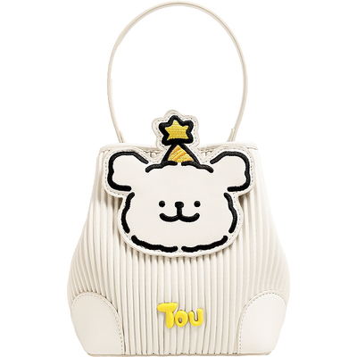 TOUTOU线条小狗大容量水桶包