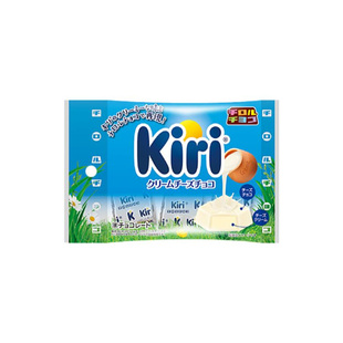 日本进口松尾Tirol巧克力kiri联名奶酪芝士白巧克力零食袋装5枚