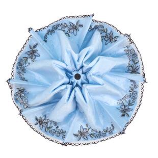 天堂伞折叠蕾丝太阳伞双层黑胶防晒伞防紫外线遮阳伞女晴雨伞两用