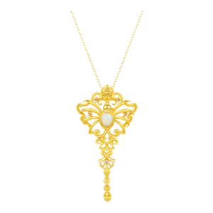 PINKBOX/娉饰珠宝星谕蛛杖足金权杖黄金吊坠镶嵌欧泊轻奢送礼新品