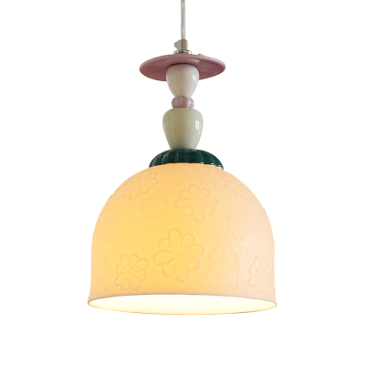 法式田园风中古风陶瓷吊线灯