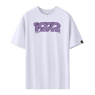 大码男士休闲印花短袖男款夏季青少年帅气宽松抑菌凉感t恤运动衫