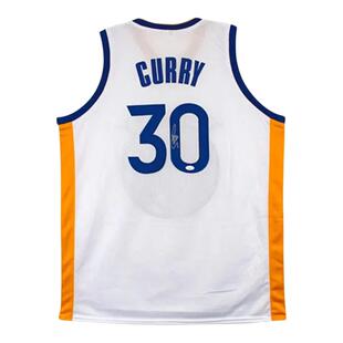 库里 亲笔签名 勇士队白色职业风格球衣 JSA权威认证