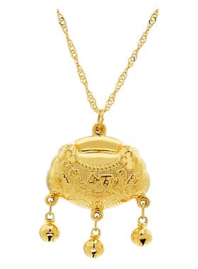 越南沙金保色宝宝长命锁