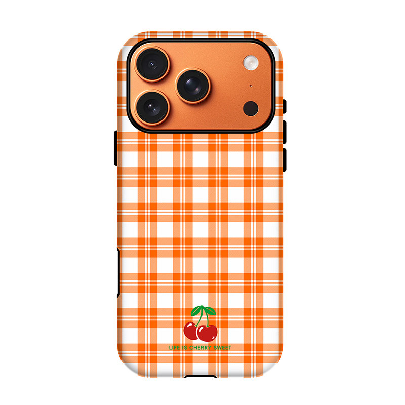 格纹磁吸手机壳小众适用iPhone