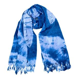 云南大理白族手工扎染植物染纯棉围巾空调披肩流苏民族风头巾披肩