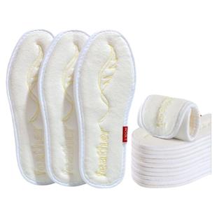 羽绒儿童保暖鞋垫加绒加厚男女童宝宝小孩专用吸汗防臭羊毛棉冬季