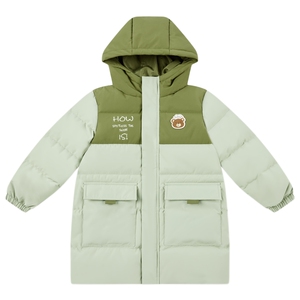 易去污|乔丹童装宝宝羽绒服中长款2024冬季新款小童保暖冬装外套