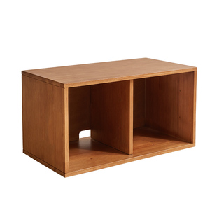 实木书柜矮柜自由组合格子柜收纳柜落地电视柜储物柜开放柜展示柜