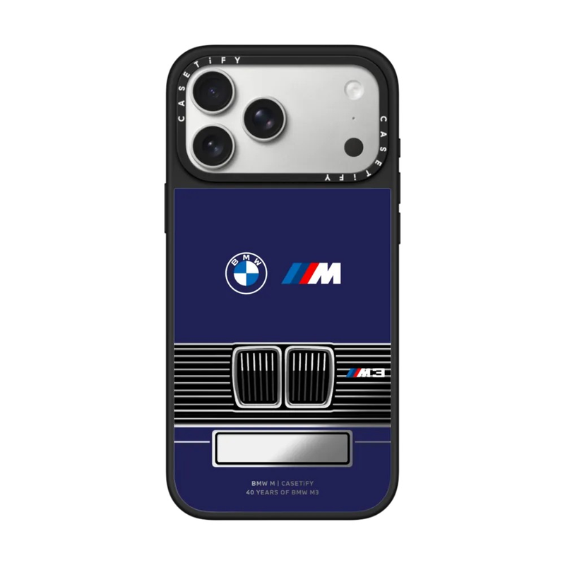 BMWM3E30车牌定制蓝苹果手机壳