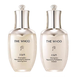 【下拉享淘金币优惠】Whoo后天气丹焕活水乳2件套(25ml水+25ml乳)