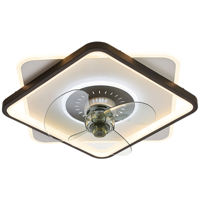 智能摇头风扇灯卧室静音吸顶风扇