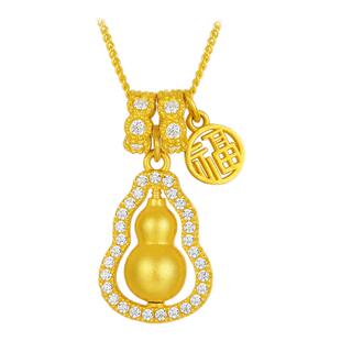 周大生福禄葫芦纯银项链女高级感国风本命年首饰品新年礼物送妈妈