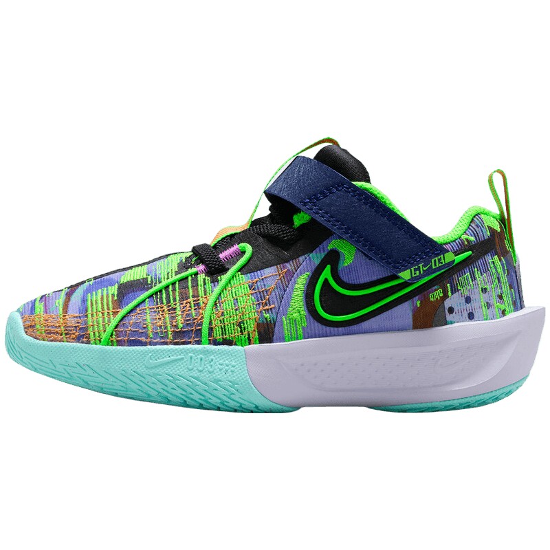 NIKE耐克小童G.T. CUT 3魔术贴运动训练篮球鞋HV2244-400