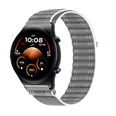 适用于荣耀手表GS4表带尼龙5Pro/4Pro编织GS3i/GSPro腕带5 Ultra魔术贴Magic2男士ES/S1替换智能22mm通用新款